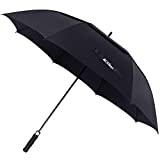 ACEIken Golf Umbrella Windproof Large 62 Inch, Double Canopy Vented, Automatic Open, Extra Large Oversized,Sun Protection Ultra Rain & Wind Resistant Stick Umbrellas, Black