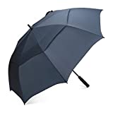 G4Free 68 Inch Automatic Open Golf Umbrella Double Canopy Extra Large Oversize Windproof Waterproof Stick Umbrellas(Navy Blue)
