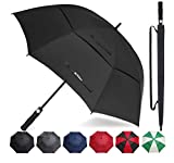 ACEIken Golf Umbrella Windproof Large 62 Inch, Double Canopy Vented, Automatic Open, Extra Large Oversized,Sun Protection Ultra Rain & Wind Resistant Stick Umbrellas, Black