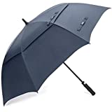 G4Free 68 Inch Automatic Open Golf Umbrella Double Canopy Extra Large Oversize Windproof Waterproof Stick Umbrellas(Navy Blue)