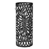 SONGMICS Umbrella Stand Rack, Free Standing Umbrella Holder, for Canes Walking Sticks, with 2 Hooks, Black ULUC20B