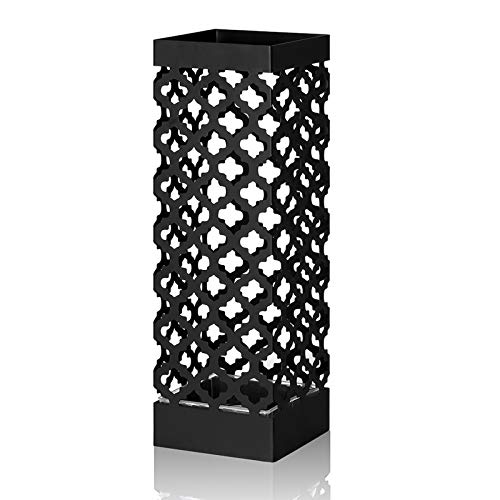 NEX Umbrella Holder, Free Standing Umbrella Rack Stand with Drip Tray and 2 Hook for Home, Entryway, Office