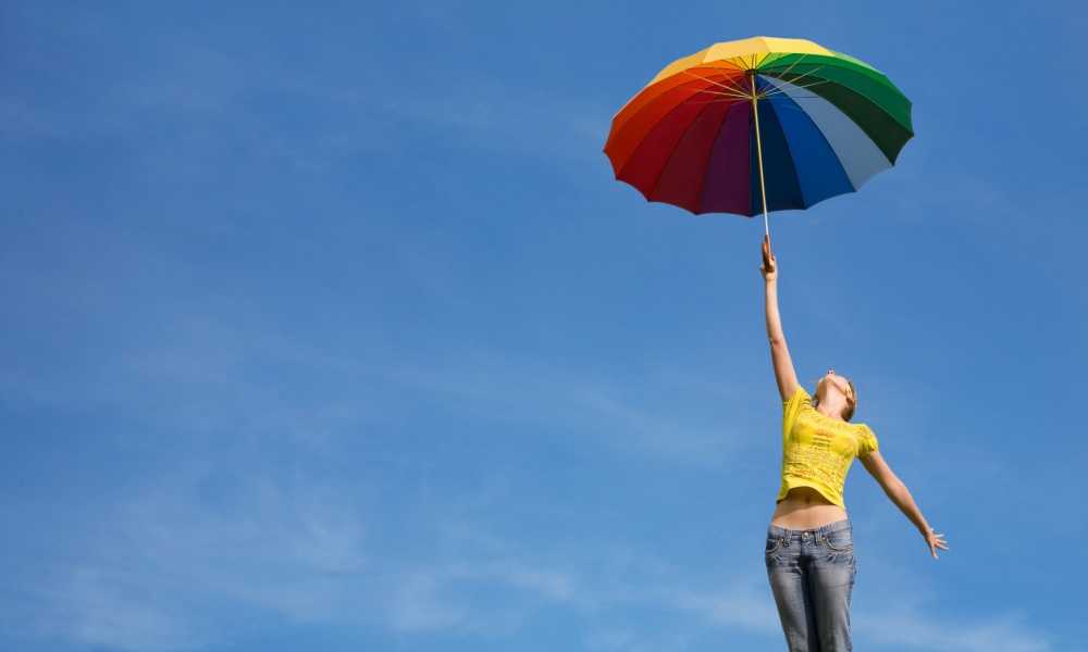 Different parts of an umbrella