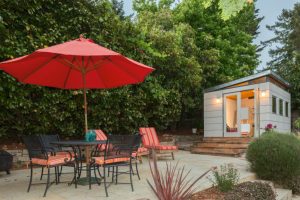 Top Table and Offset Patio Table Umbrellas